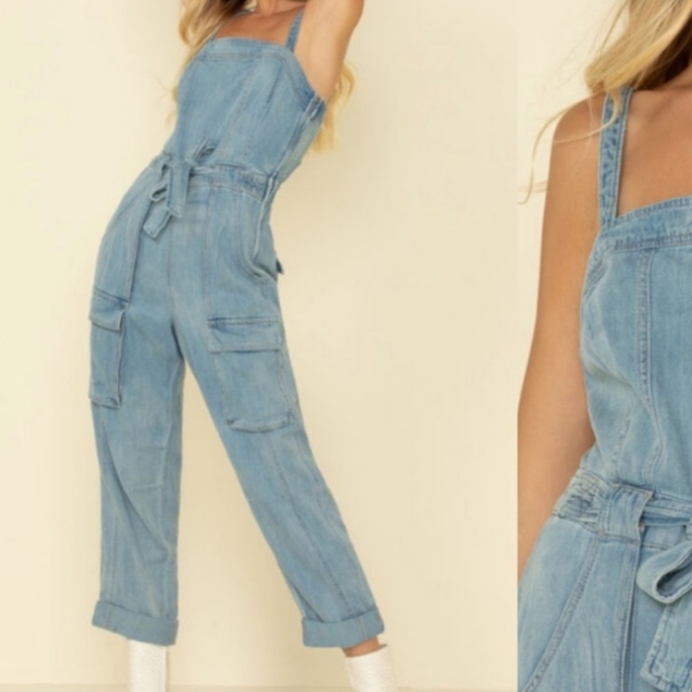 Free People Go West Utility Jumpsuit - Picture 2 of 16